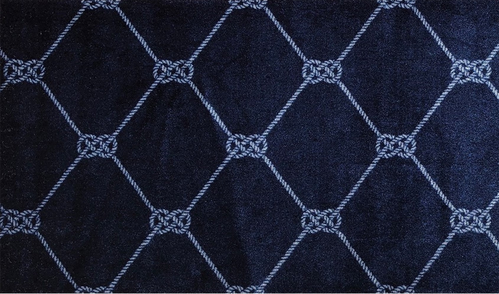 HomeRoots 2' x 3' Navy Nautical Knots Washable Floor Mat