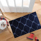 HomeRoots 2' x 3' Navy Nautical Knots Washable Floor Mat
