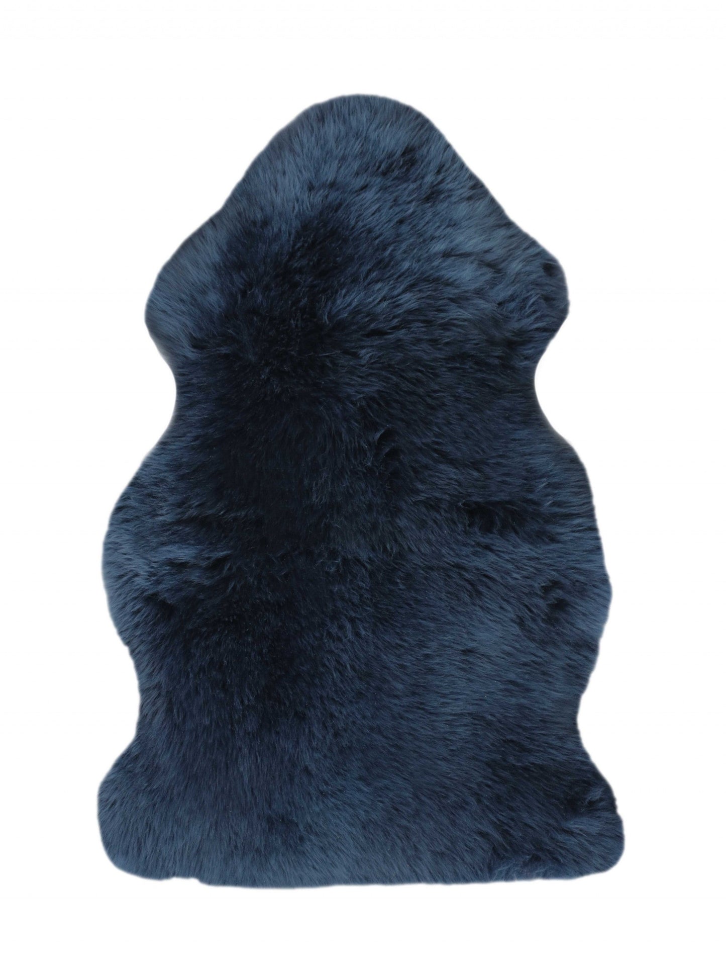 HomeRoots 2' x 3' Navy New Zealand Natural Sheepskin Rug