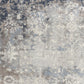 HomeRoots 2’ x 3’ Navy and Beige Distressed Vines Scatter Rug