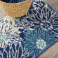 HomeRoots 2' x 3' Navy and Ivory Floral Scatter Rug