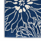 HomeRoots 2' x 3' Navy and Ivory Floral Scatter Rug