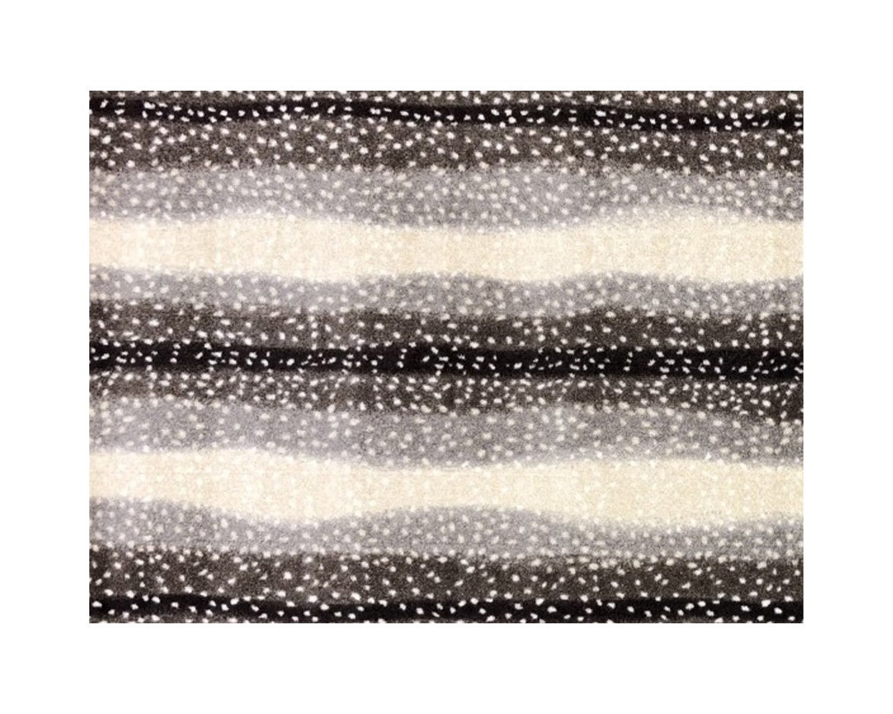 HomeRoots 2' x 3' Neutral Dot and Wave Washable Floor Mat