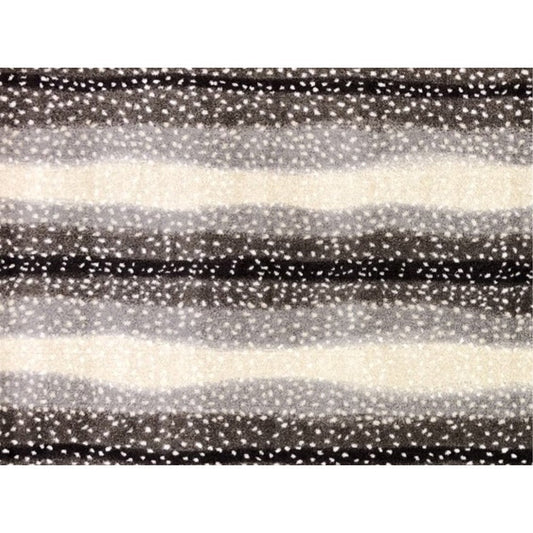 HomeRoots 2' x 3' Neutral Dot and Wave Washable Floor Mat