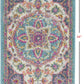 HomeRoots 2' x 3' Pink and Blue Floral Medallion Scatter Rug