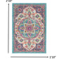 HomeRoots 2' x 3' Pink and Blue Floral Medallion Scatter Rug