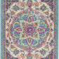 HomeRoots 2' x 3' Pink and Blue Floral Medallion Scatter Rug