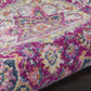 HomeRoots 2' x 3' Pink and Ivory Medallion Scatter Rug