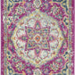 HomeRoots 2' x 3' Pink and Ivory Medallion Scatter Rug