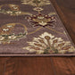 HomeRoots 2' x 3' Plum Machine Woven Floral Traditional Indoor Accent Rug