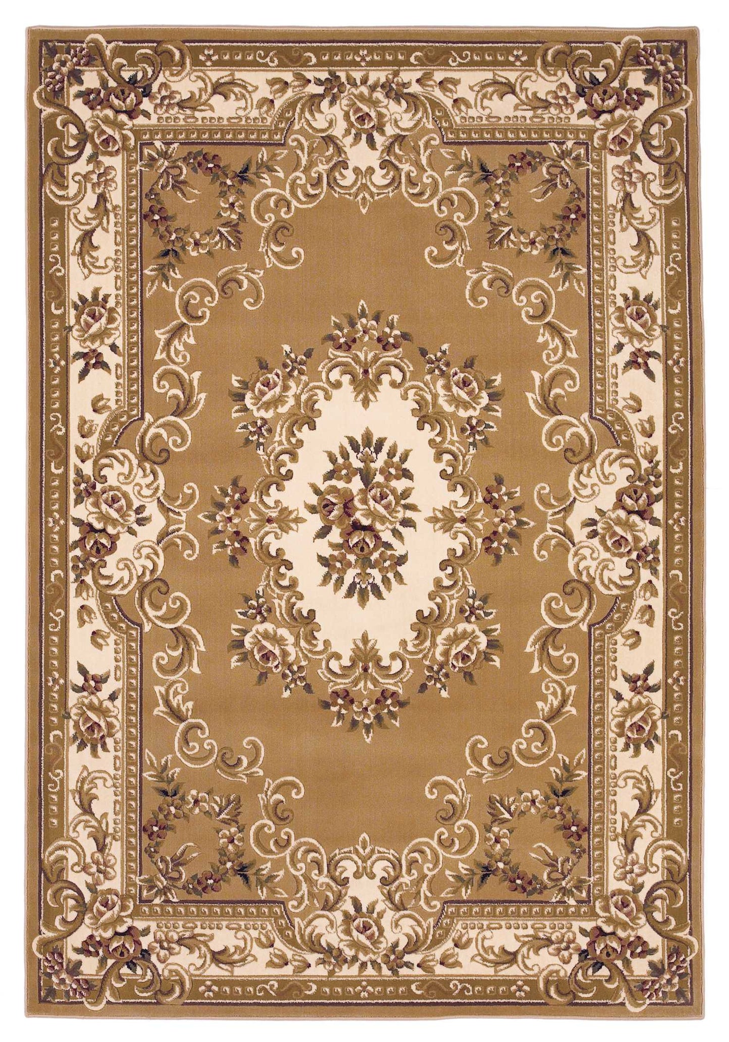HomeRoots 2' x 3' Polypropylene Beige or Ivory Accent Rug