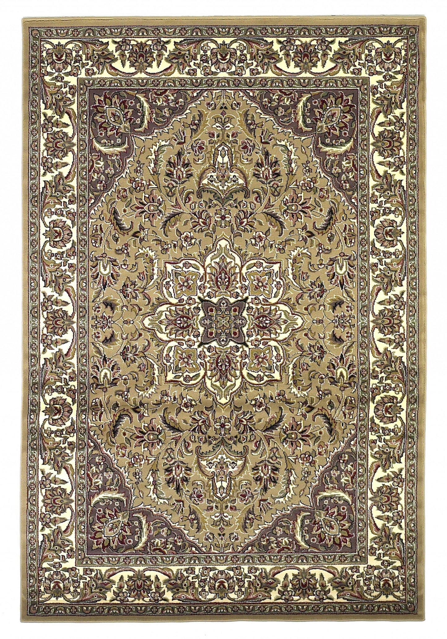 HomeRoots 2' x 3' Polypropylene Beige or Ivory Accent Rug