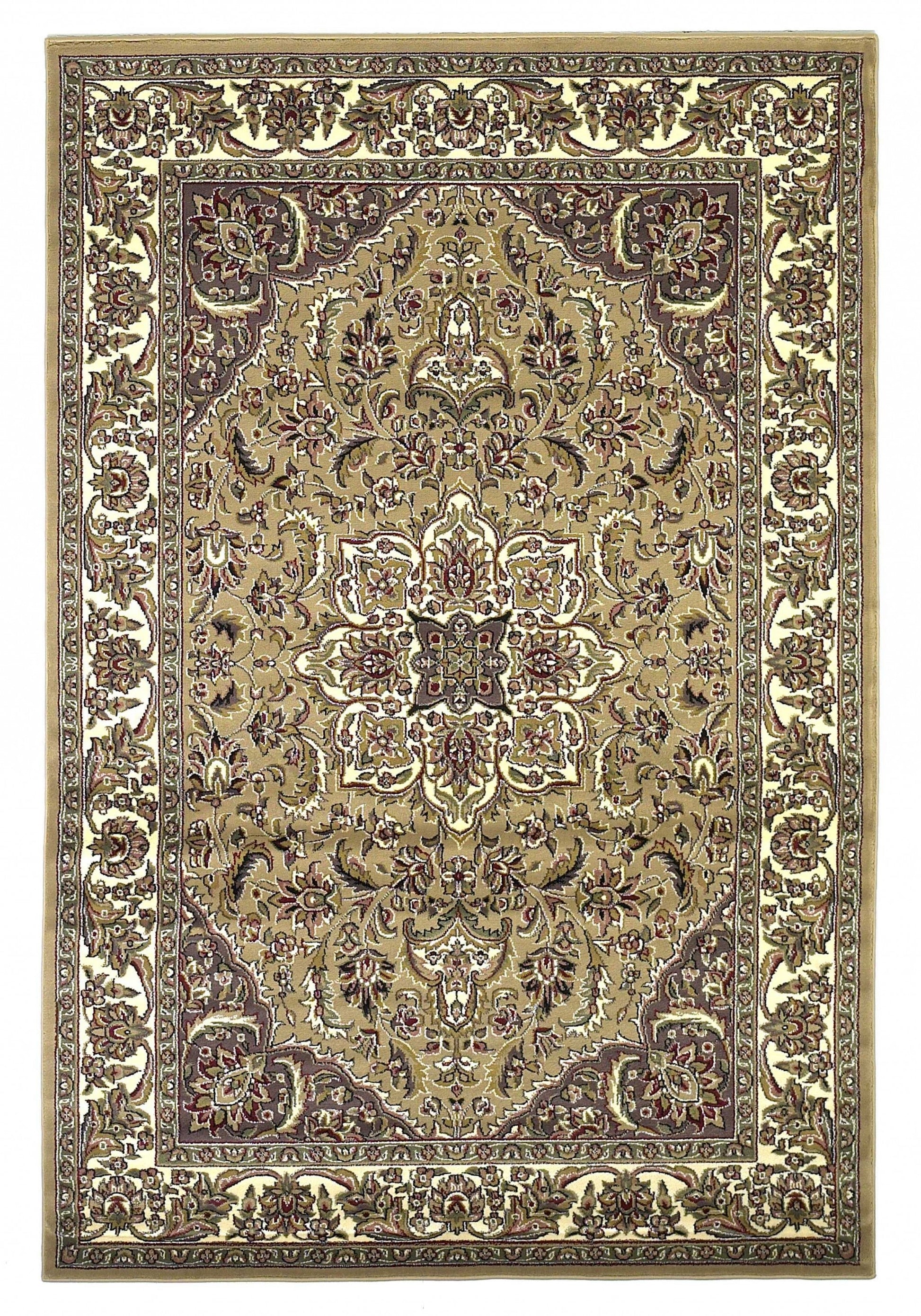 HomeRoots 2' x 3' Polypropylene Beige or Ivory Accent Rug