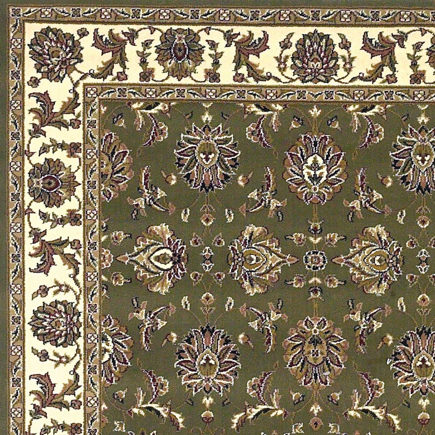 HomeRoots 2' x 3' Polypropylene Green or Ivory Accent Rug
