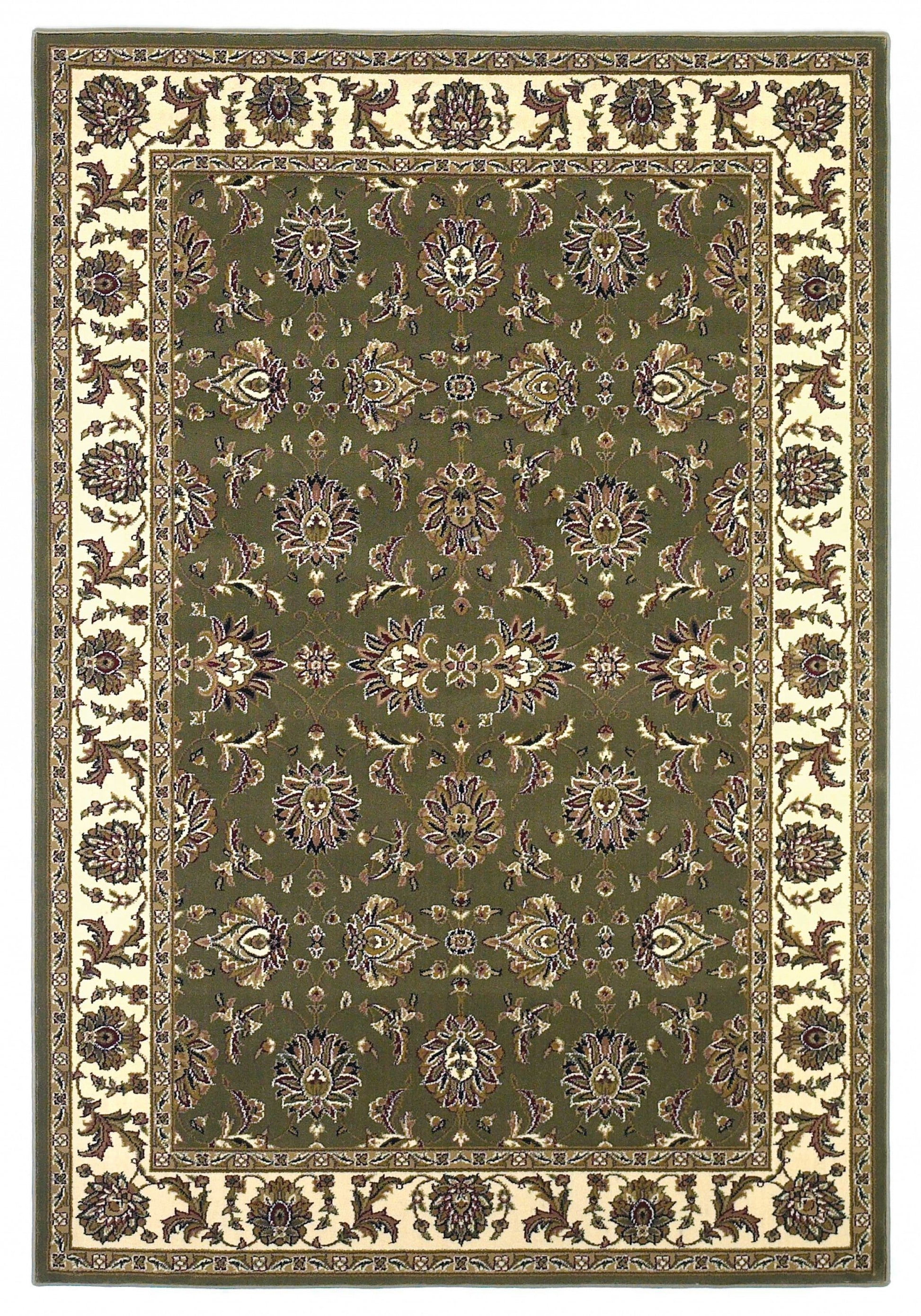 HomeRoots 2' x 3' Polypropylene Green or Ivory Accent Rug