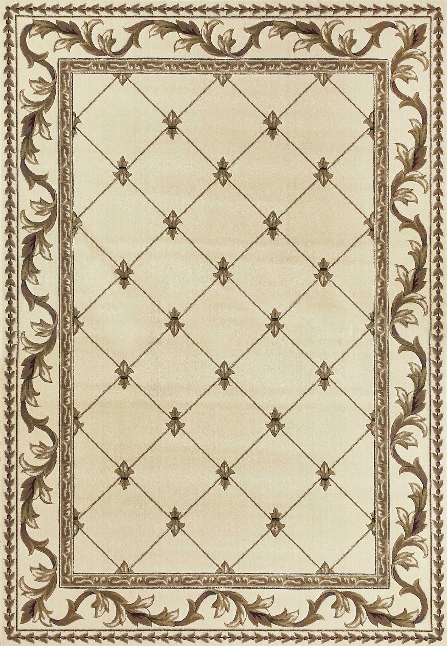 HomeRoots 2' x 3' Polypropylene Ivory Accent Rug