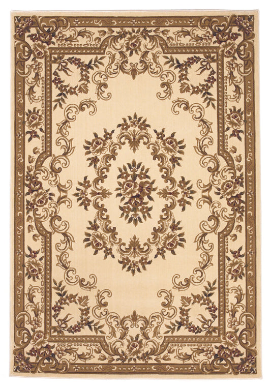 HomeRoots 2' x 3' Polypropylene Ivory Accent Rug