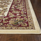 HomeRoots 2' x 3' Polypropylene Ivory or Red Accent Rug