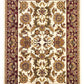 HomeRoots 2' x 3' Polypropylene Ivory or Red Accent Rug