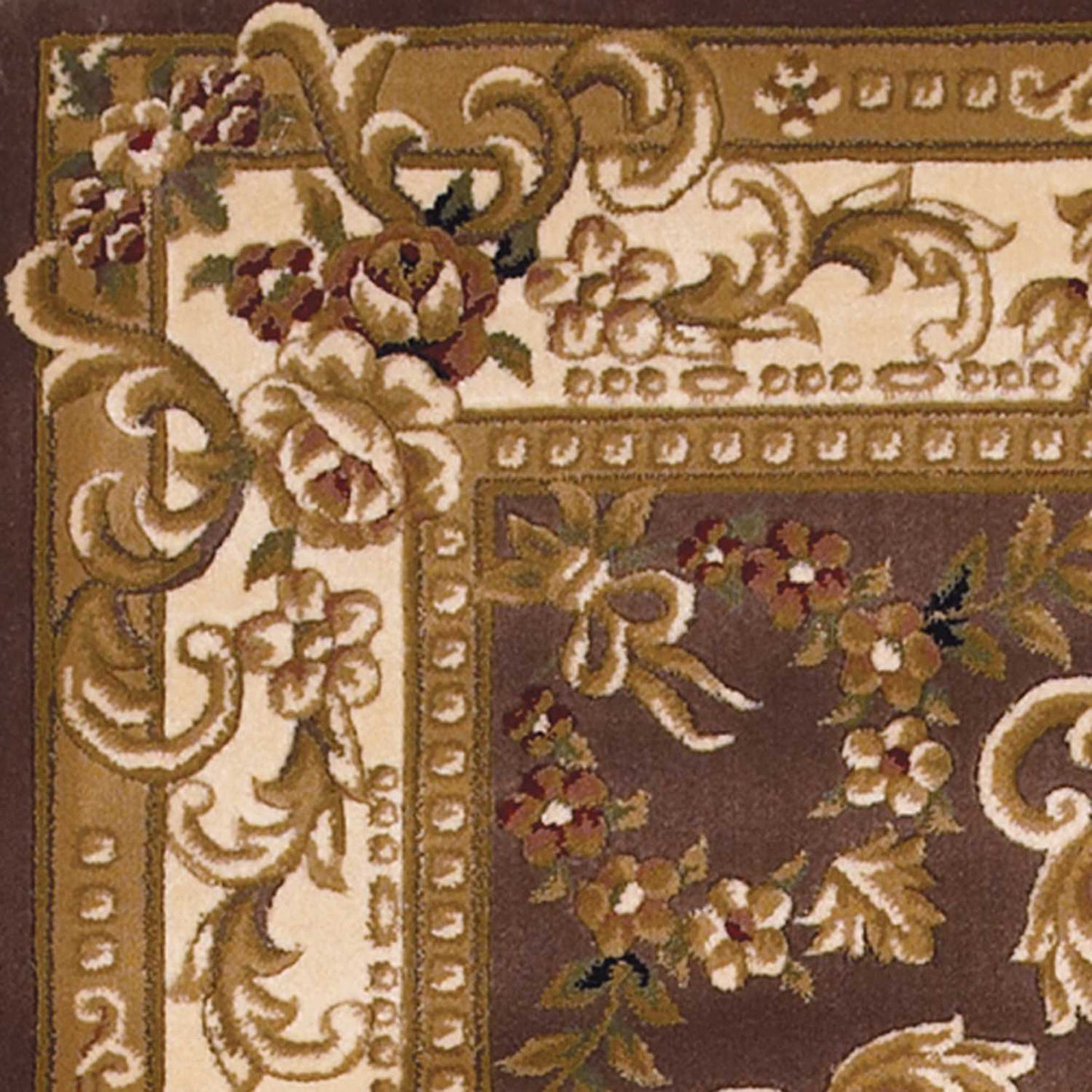 HomeRoots 2' x 3' Polypropylene Plum or Ivory Accent Rug
