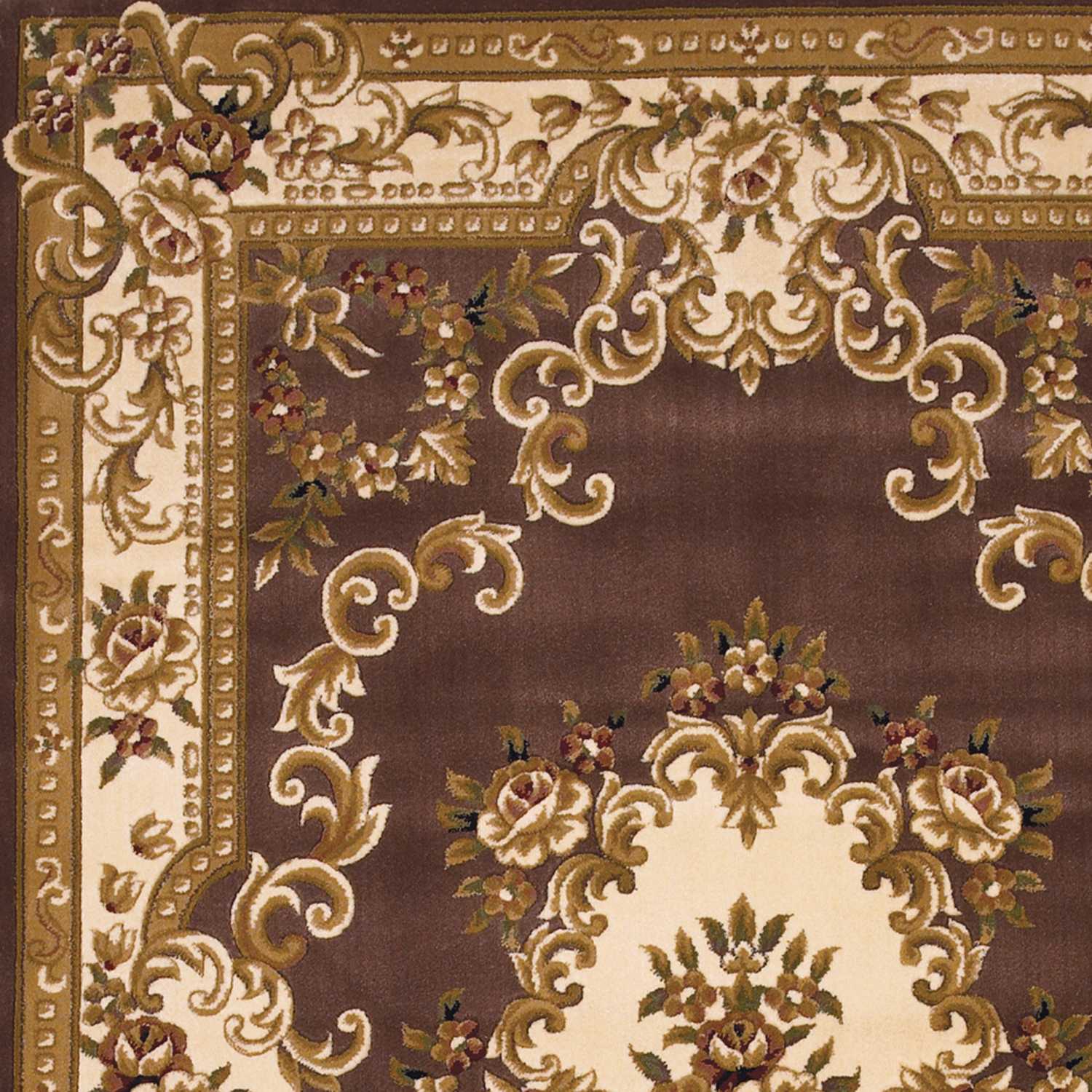 HomeRoots 2' x 3' Polypropylene Plum or Ivory Accent Rug