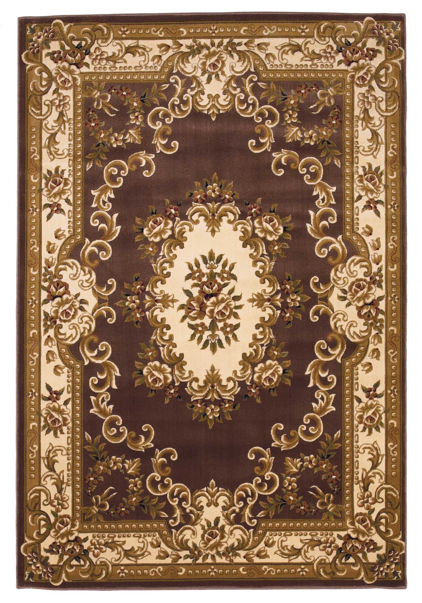 HomeRoots 2' x 3' Polypropylene Plum or Ivory Accent Rug