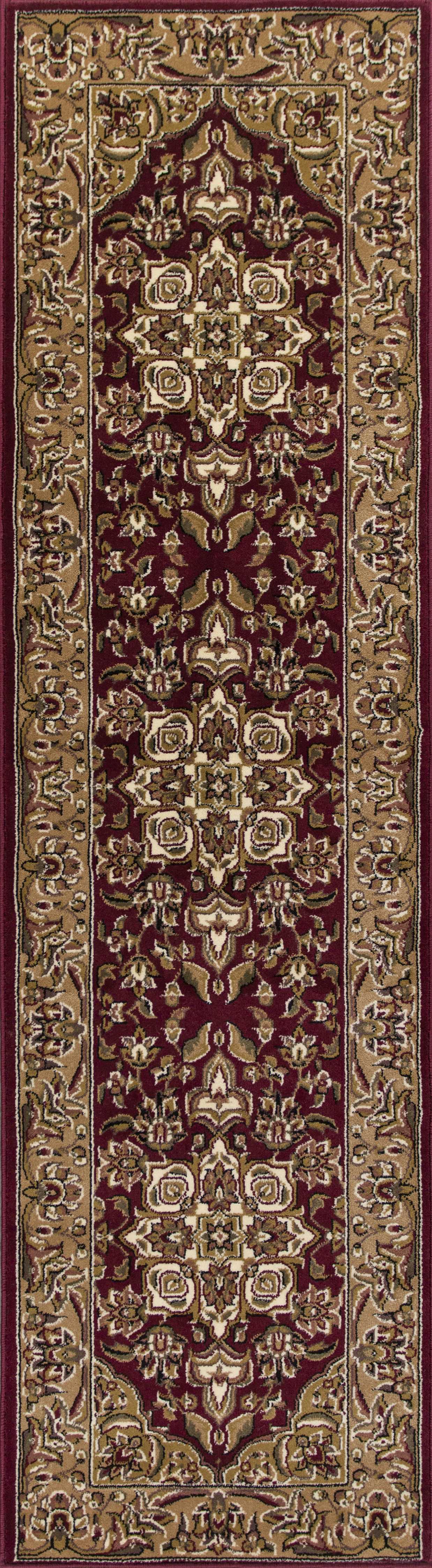HomeRoots 2' x 3' Polypropylene Red or Beige Accent Rug
