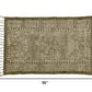 HomeRoots 2' x 3' Putty Distressed Medallion Scatter Rug
