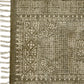 HomeRoots 2' x 3' Putty Distressed Medallion Scatter Rug