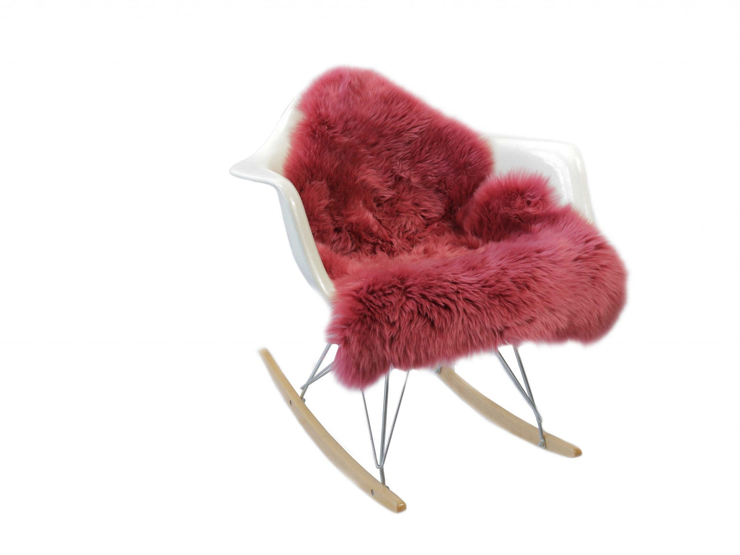 HomeRoots 2' x 3' Raspberry New Zealand Natural Shearling Sheepskin Rug