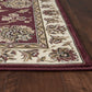HomeRoots 2 x 3' Red Ivory Machine Woven Floral Traditional Indoor Accent Rug