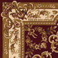 HomeRoots 2 x 3' Red Ivory Machine Woven Hand Carved Floral Medallion Indoor Accent Rug