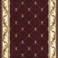 HomeRoots 2' x 3' Red Machine Woven Hand Carved Fleur De Lis Indoor Accent Rug