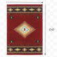 HomeRoots 2' x 3' Red and Beige Ikat Pattern Scatter Rug