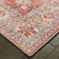 HomeRoots 2' x 3' Red and Gray Oriental Scatter Rug