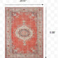 HomeRoots 2' x 3' Red and Gray Oriental Scatter Rug