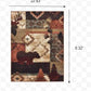 HomeRoots 2' x 3' Rustic Brown Animal Lodge Scatter Rug