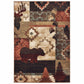 HomeRoots 2' x 3' Rustic Brown Animal Lodge Scatter Rug