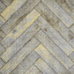 HomeRoots 2' x 3' Rustic Gray Herringbone Washable Floor Mat