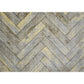 HomeRoots 2' x 3' Rustic Gray Herringbone Washable Floor Mat
