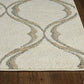 HomeRoots 2' x 3' Sand Wavy Line Pattern Accent Rug