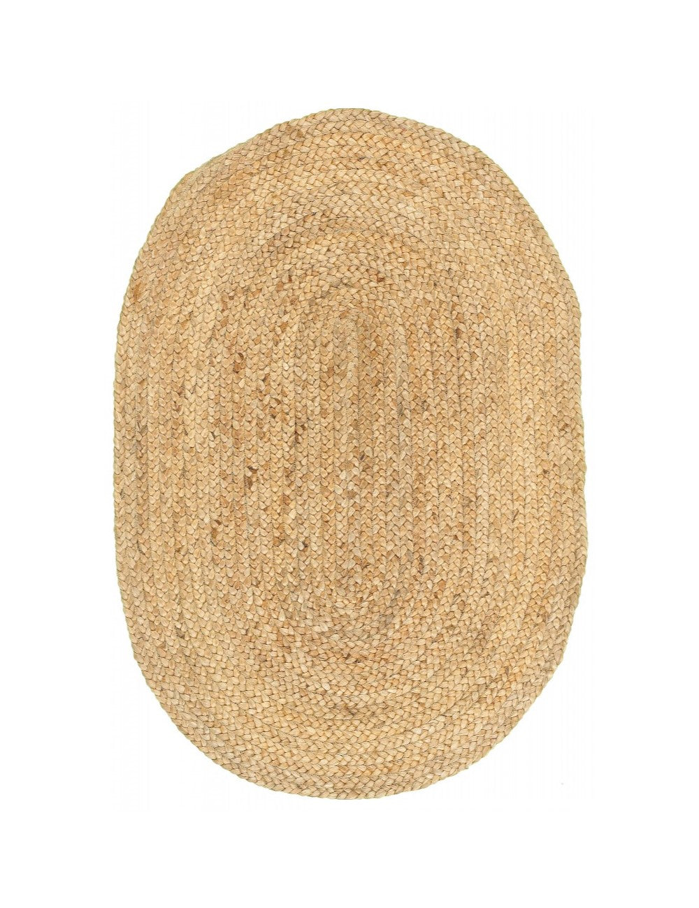 HomeRoots 2’ x 3’ Soft Beige Braided Scatter Rug
