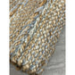 HomeRoots 2' x 3' Soft Blue and Tan Braided Stripe Scatter Rug
