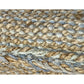 HomeRoots 2' x 3' Soft Blue and Tan Braided Stripe Scatter Rug