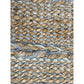 HomeRoots 2' x 3' Soft Blue and Tan Braided Stripe Scatter Rug