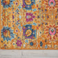 HomeRoots 2' x 3' Sun Gold and Navy Distressed Scatter Rug
