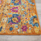 HomeRoots 2' x 3' Sun Gold and Navy Distressed Scatter Rug