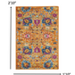 HomeRoots 2' x 3' Sun Gold and Navy Distressed Scatter Rug