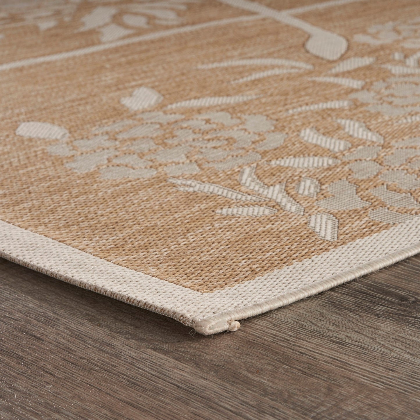 HomeRoots 2' x 3' Tan Flamingo Indoor Outdoor Scatter Rug