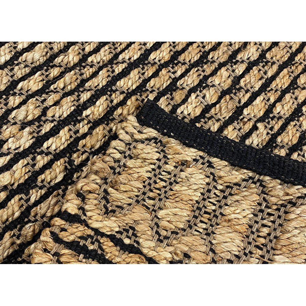 HomeRoots 2' x 3' Tan and Black Ornate Geometric Scatter Rug